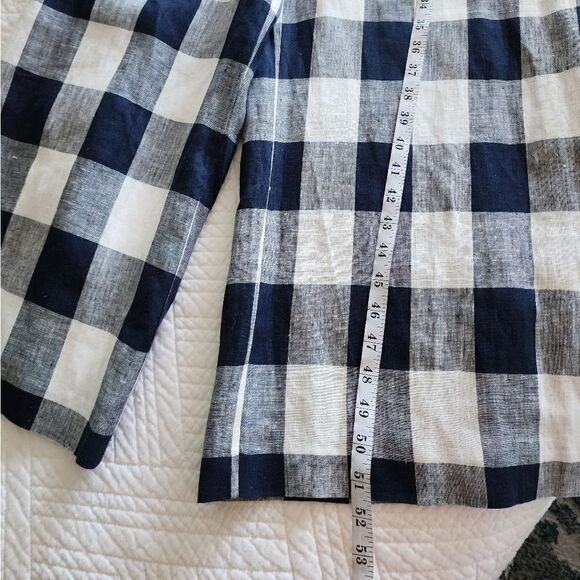 J crew gingham spaghetti straps with pockets crop coastal jumpsuit - Picture 12 of 16